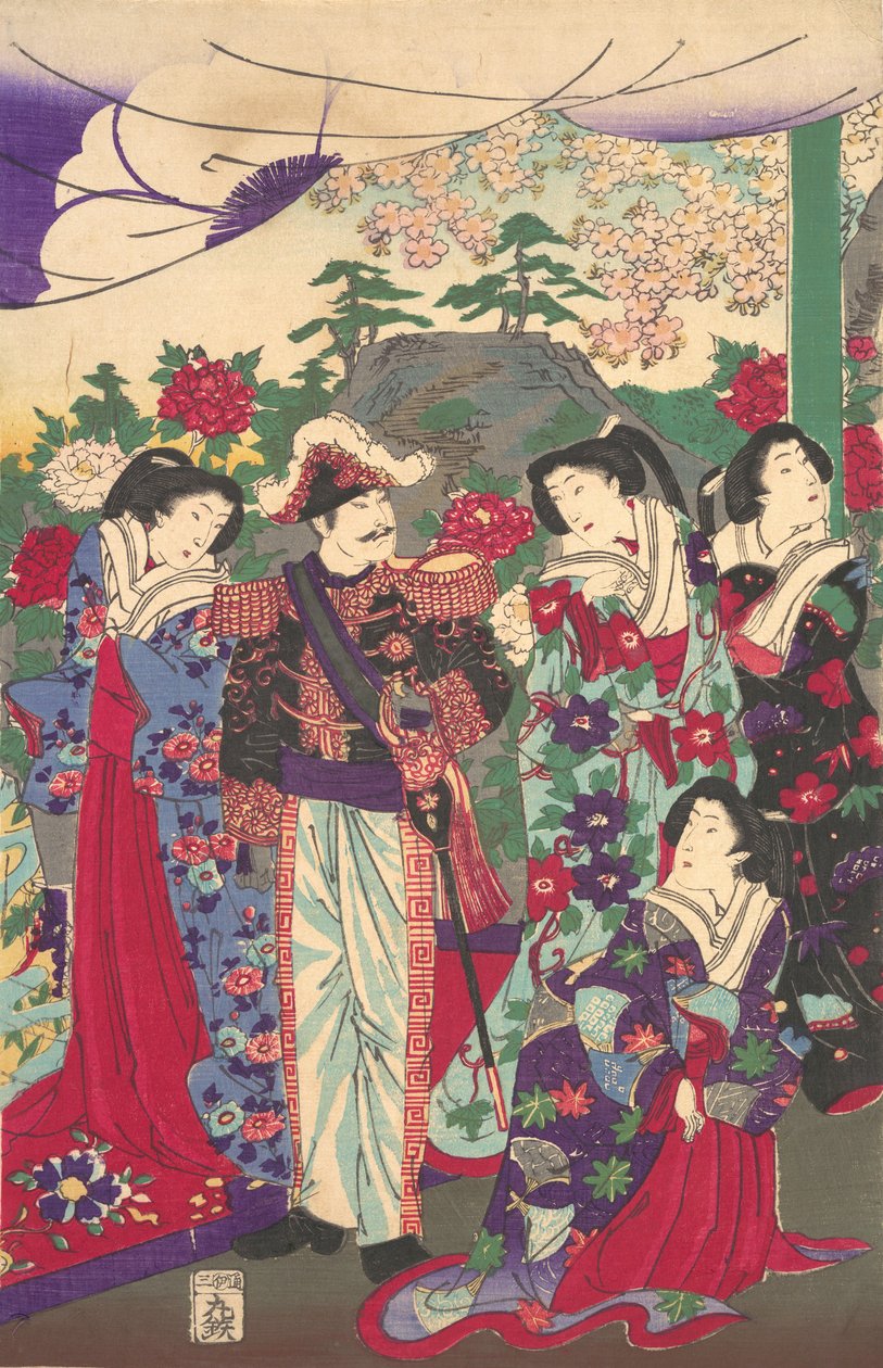 Emperor among Court Ladies by Chikanobu Yoshu