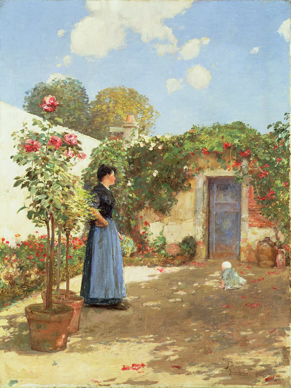 A Sunny Morning, Villiers-le-Bel by Childe Frederick Hassam