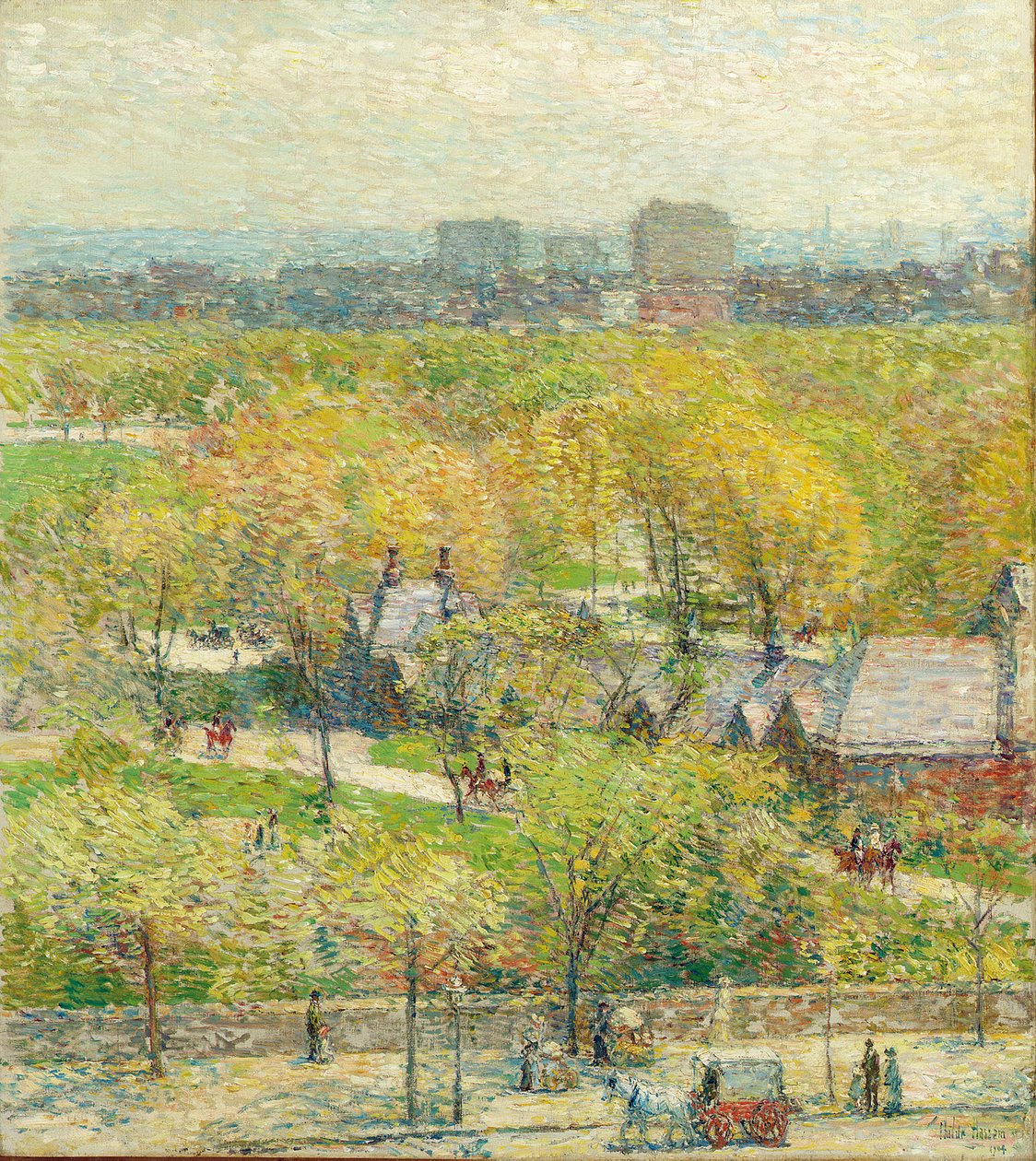Across the Park by Childe Frederick Hassam