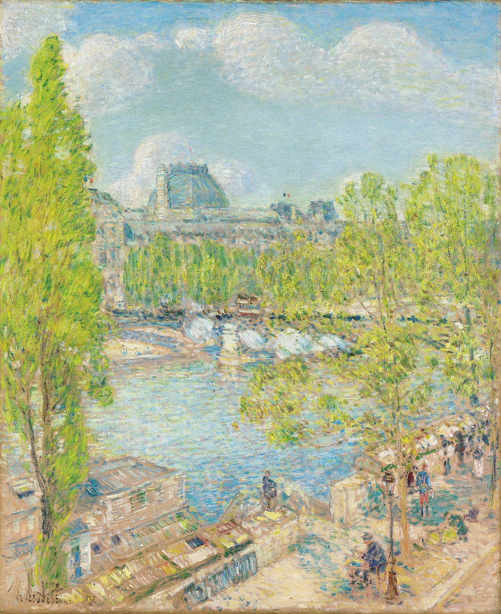 April, Quai Voltaire, Paris by Childe Frederick Hassam