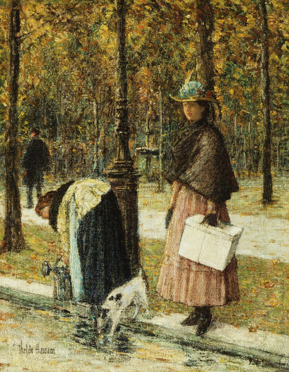 Evening, Champs-Elysees (Near the Louvre) by Childe Frederick Hassam