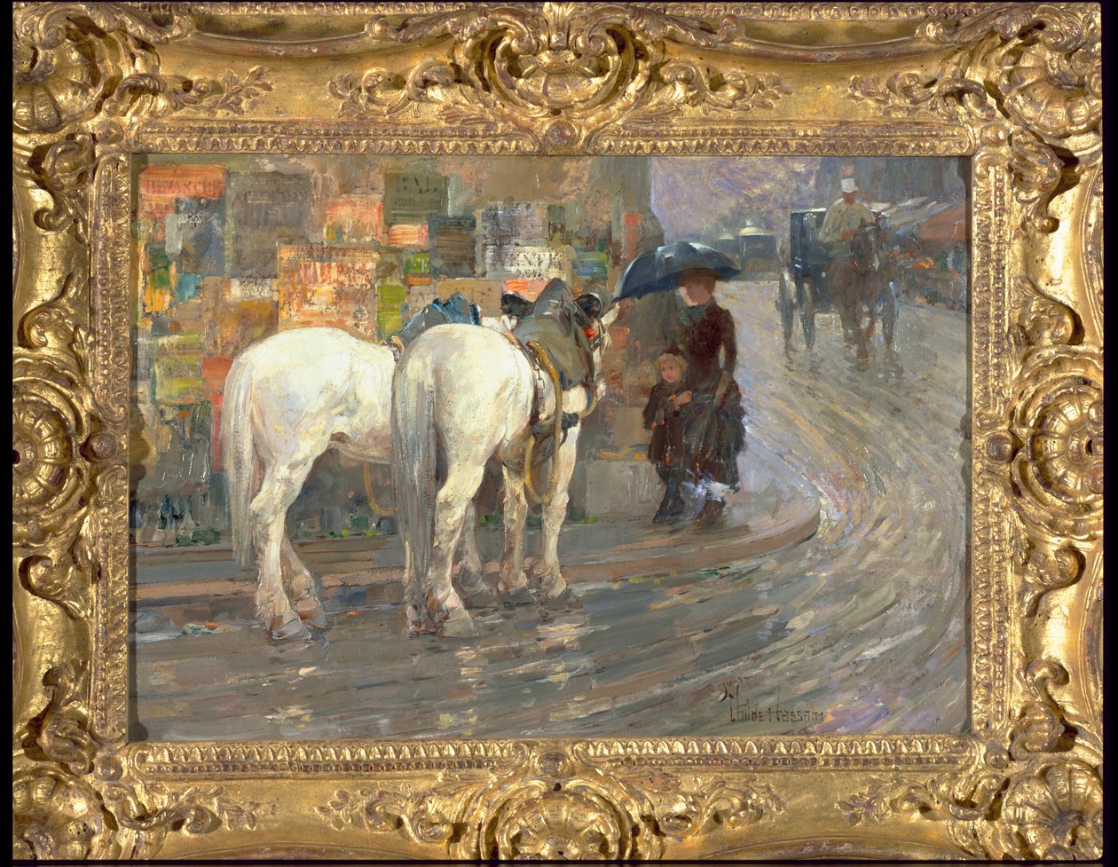 Paris Street Scene, c.1889 by Childe Frederick Hassam