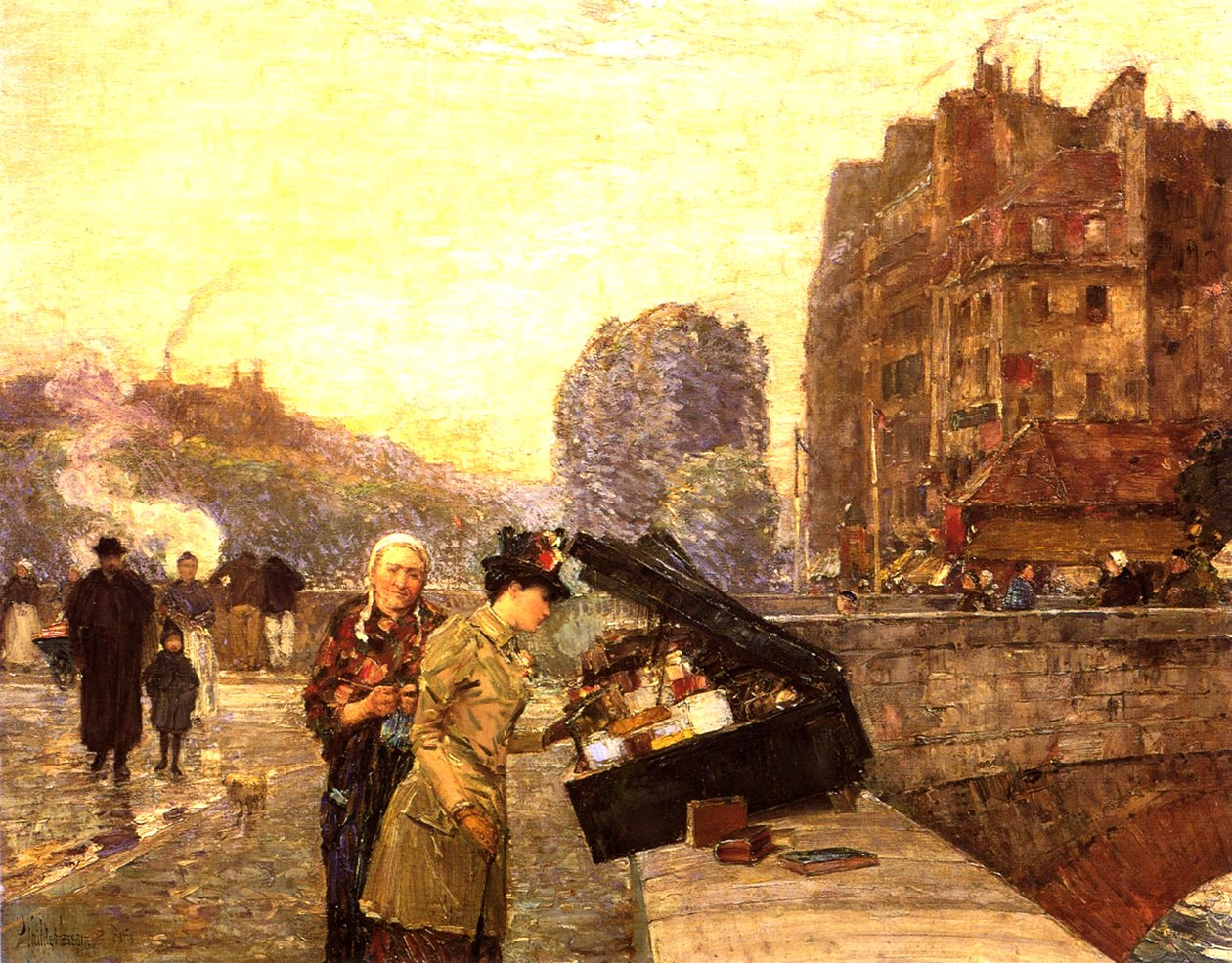Paris, the Quai St Michel by Childe Frederick Hassam