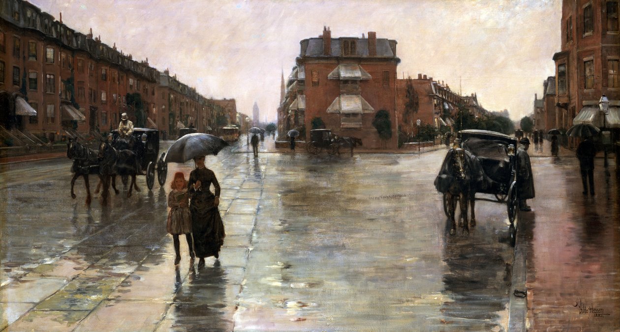 Rainy Day, Boston by Childe Frederick Hassam