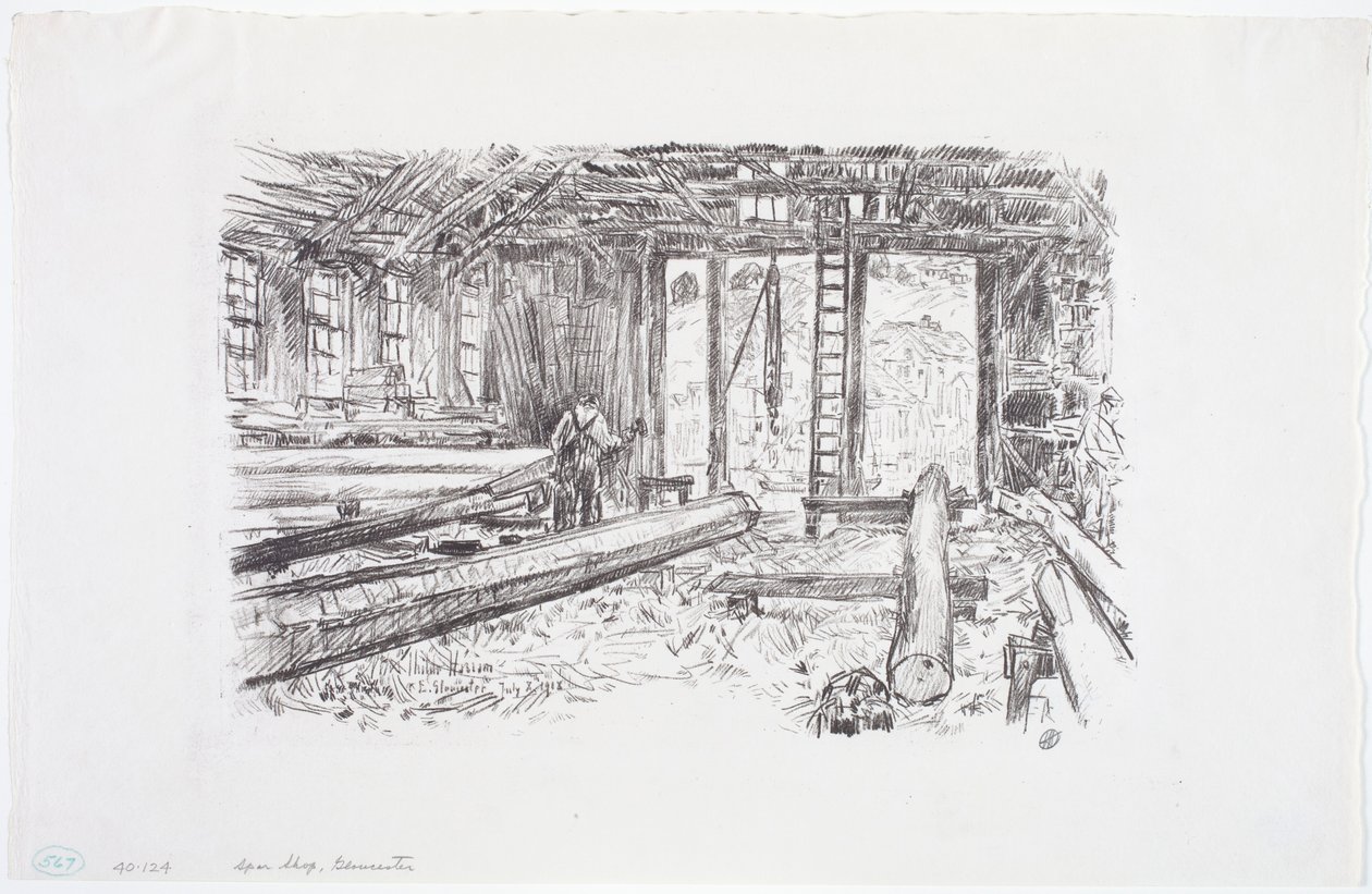 Spar Shop, Gloucester by Childe Frederick Hassam