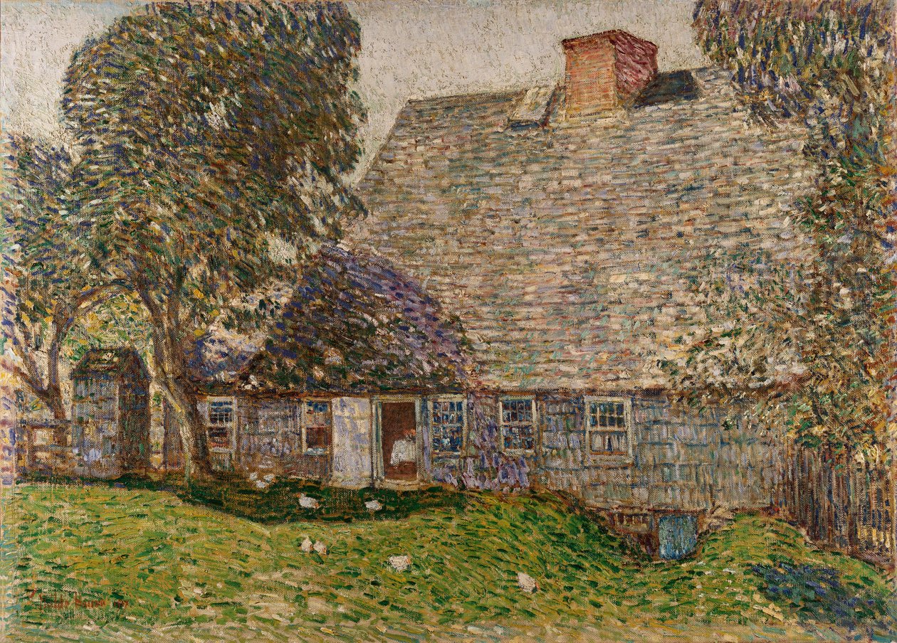 The Old Mulford House, East Hampton by Childe Frederick Hassam