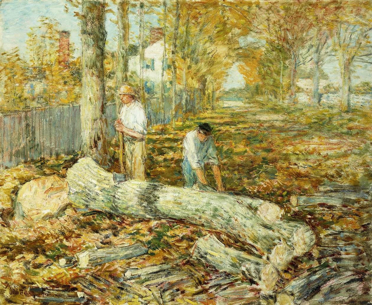 Woodcutters (The Old Elm) by Childe Frederick Hassam