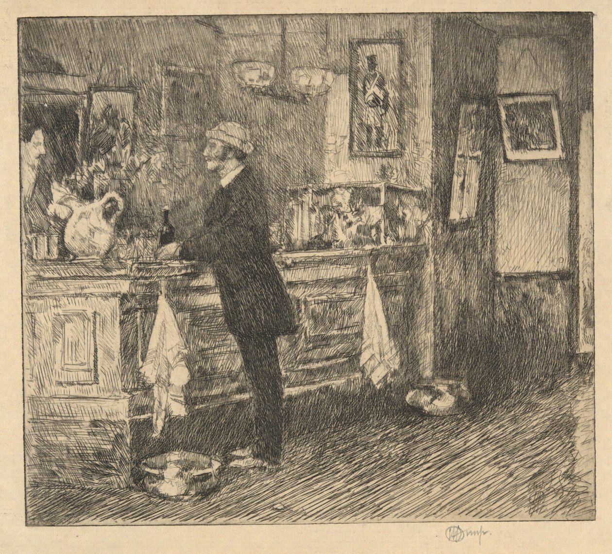 A New England Barroom by Childe Hassam