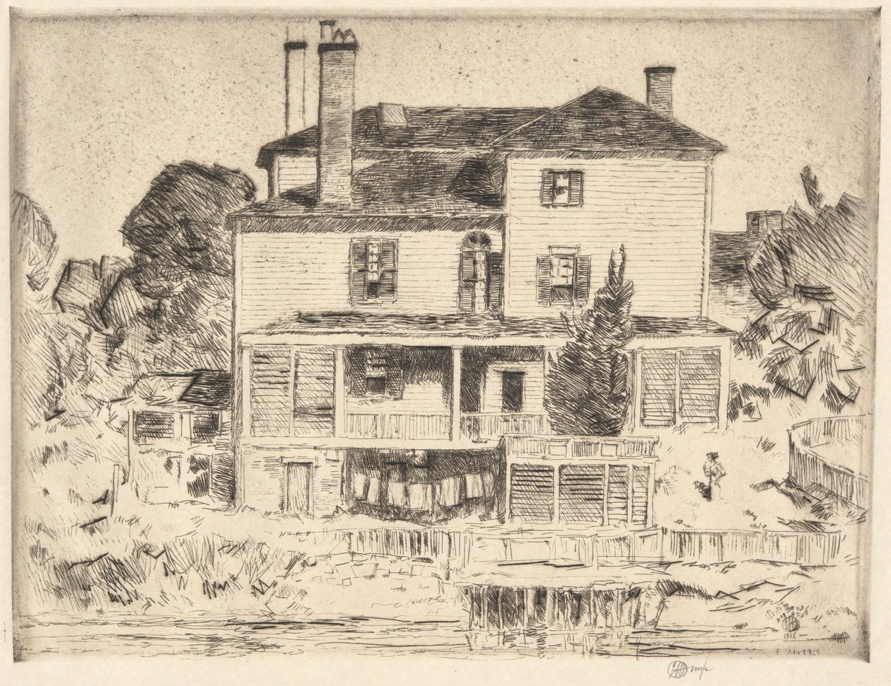 A Portsmouth Mansion, 1916 by Childe Hassam