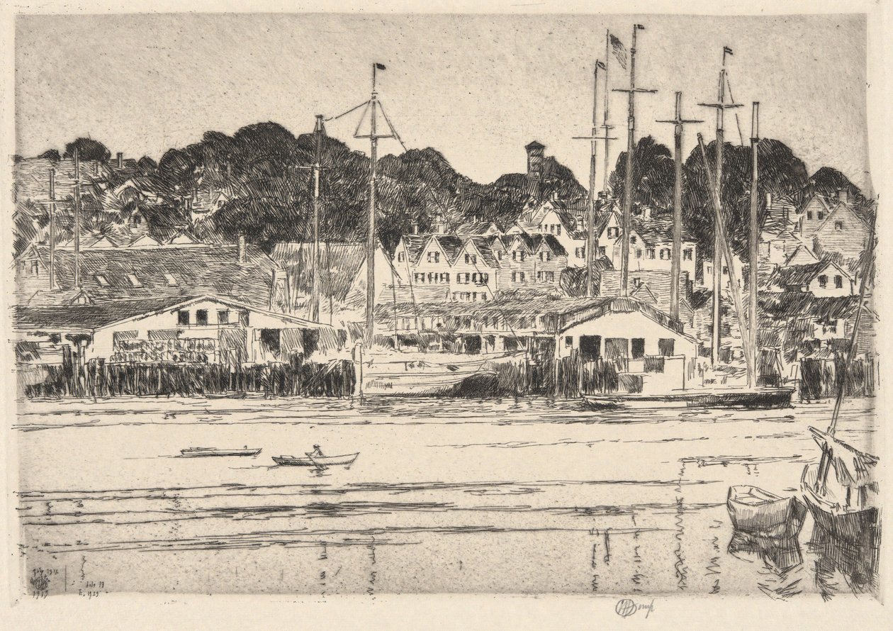 Gloucester, Inner Harbor, 1919 by Childe Hassam