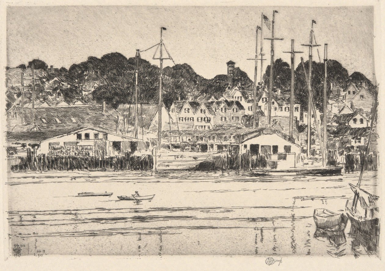 Gloucester, Inner Harbor, 1919 by Childe Hassam