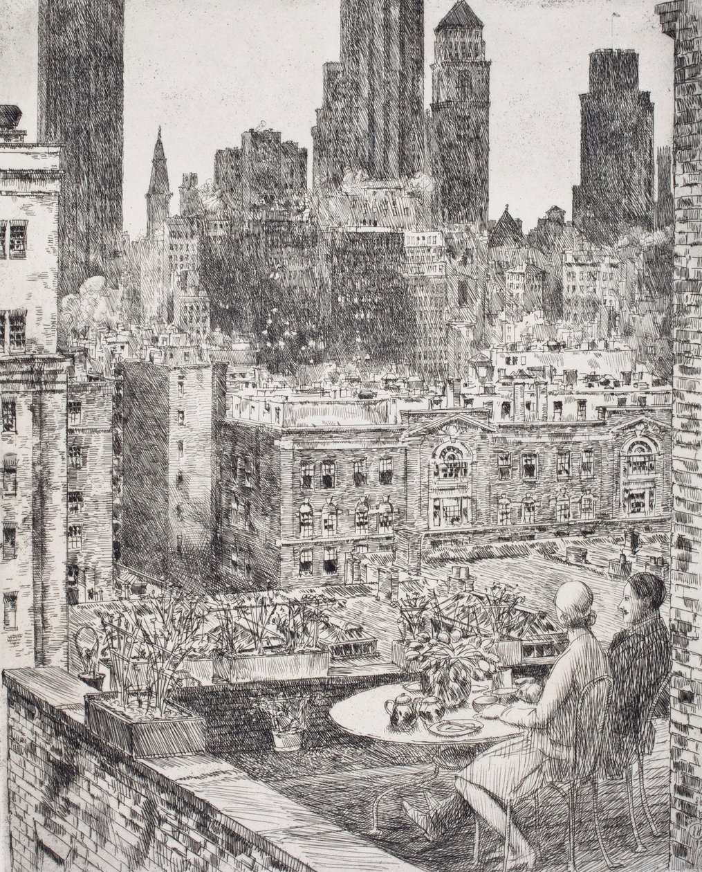 New York Spring 1931 by Childe Hassam