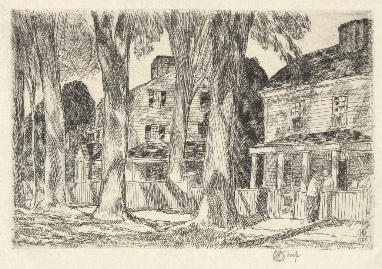 Sunlight Village Street, 1925 by Childe Hassam