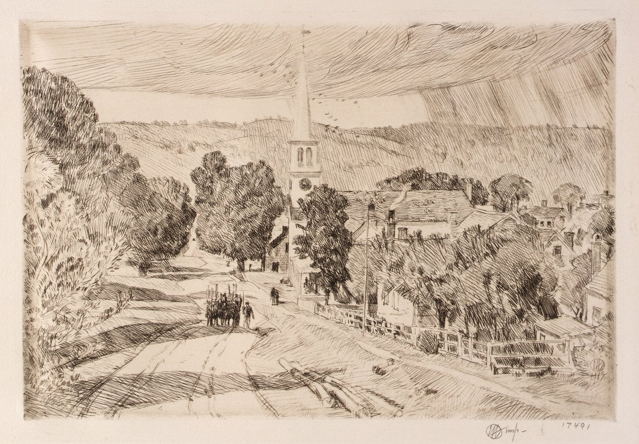 The Vermont Village (Peacham) by Childe Hassam
