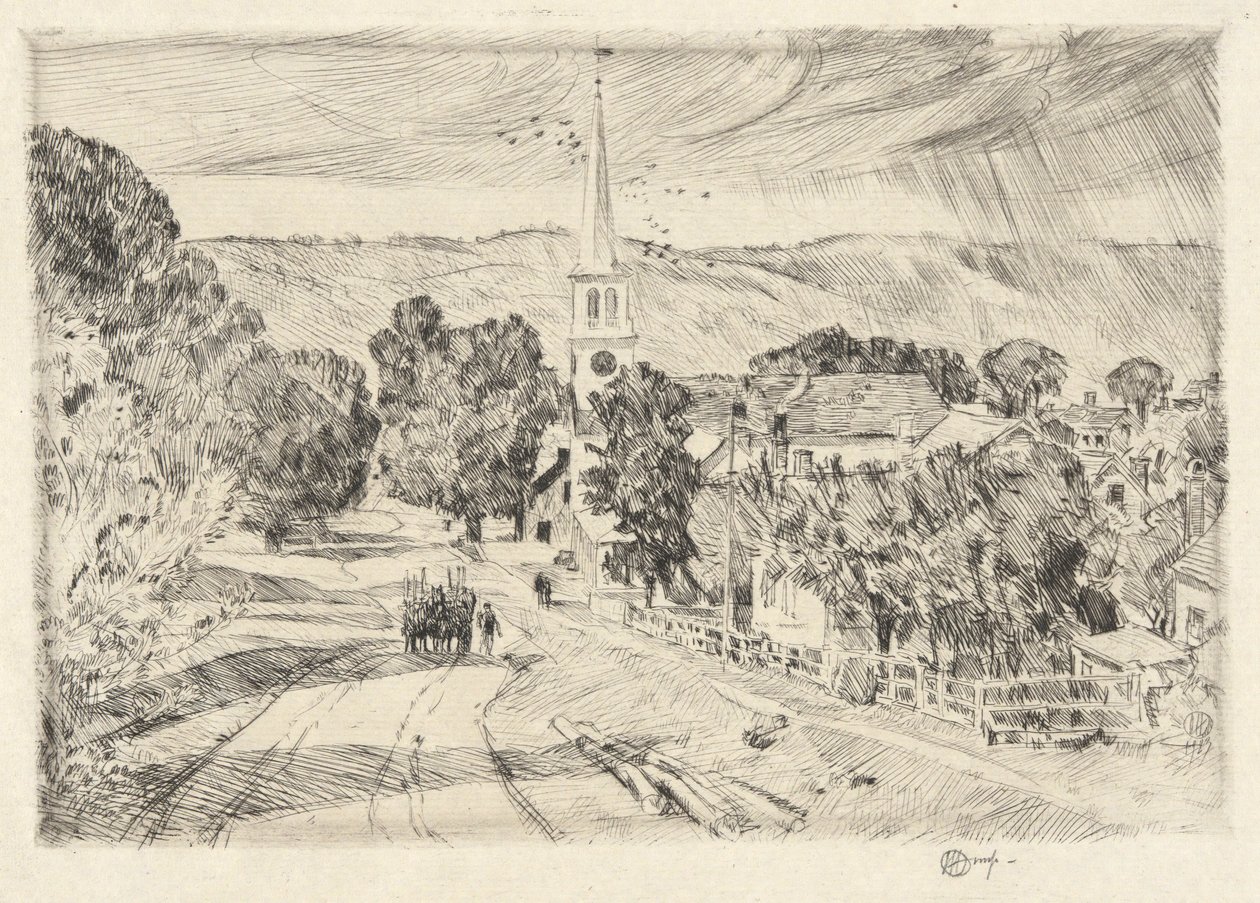 Vermont Village, 1923 by Childe Hassam