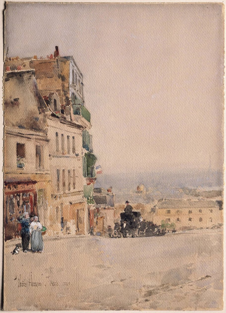 View in Montmartre, Paris by Childe Hassam