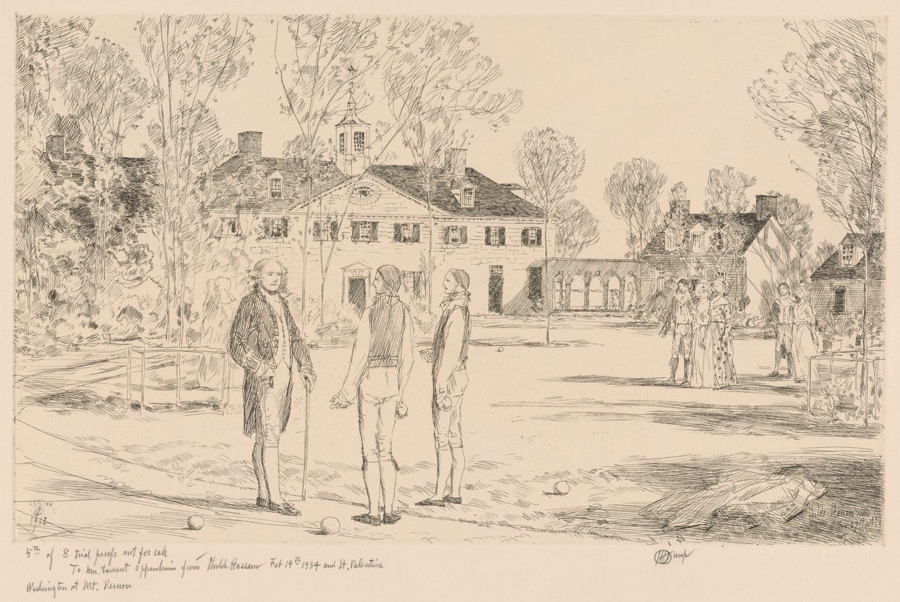 Washington at Mt. Vernon by Childe Hassam
