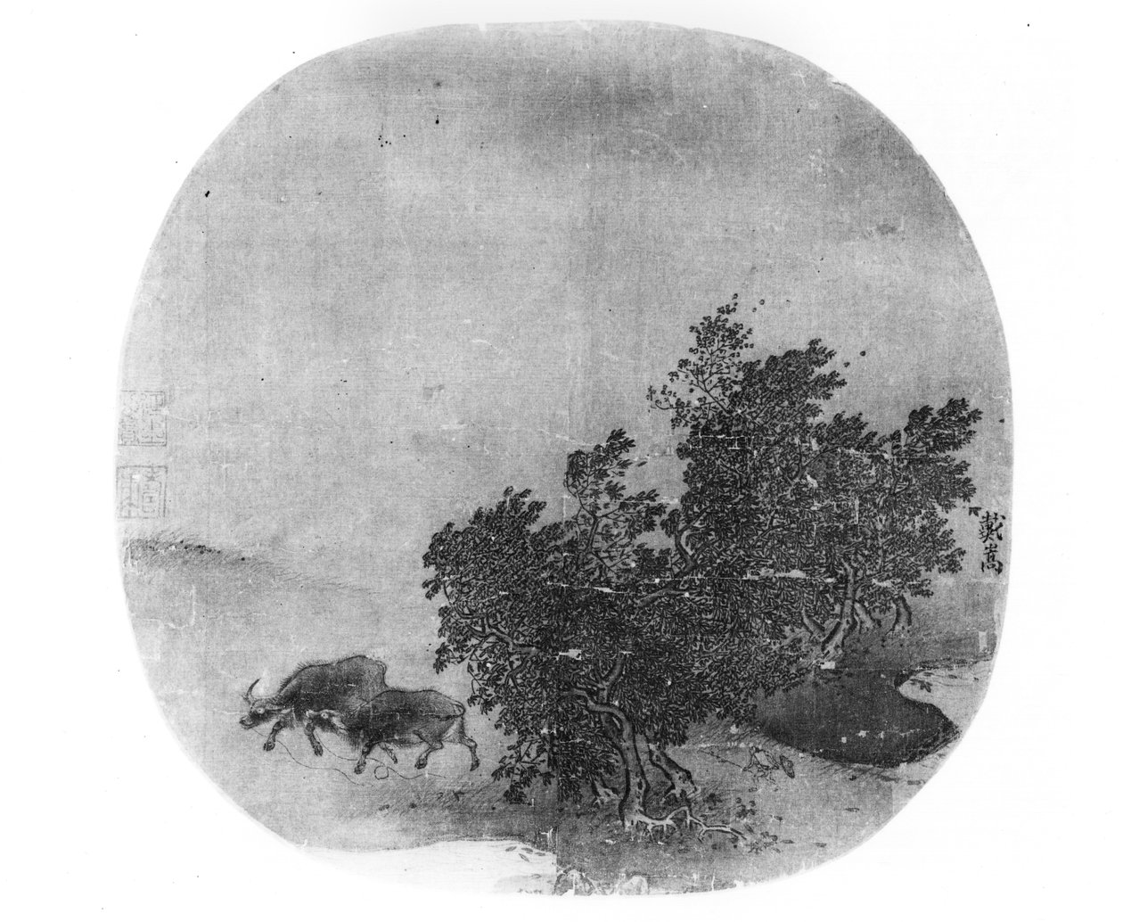 Landscape with Water Buffalo, Song Dynasty by Chinese School