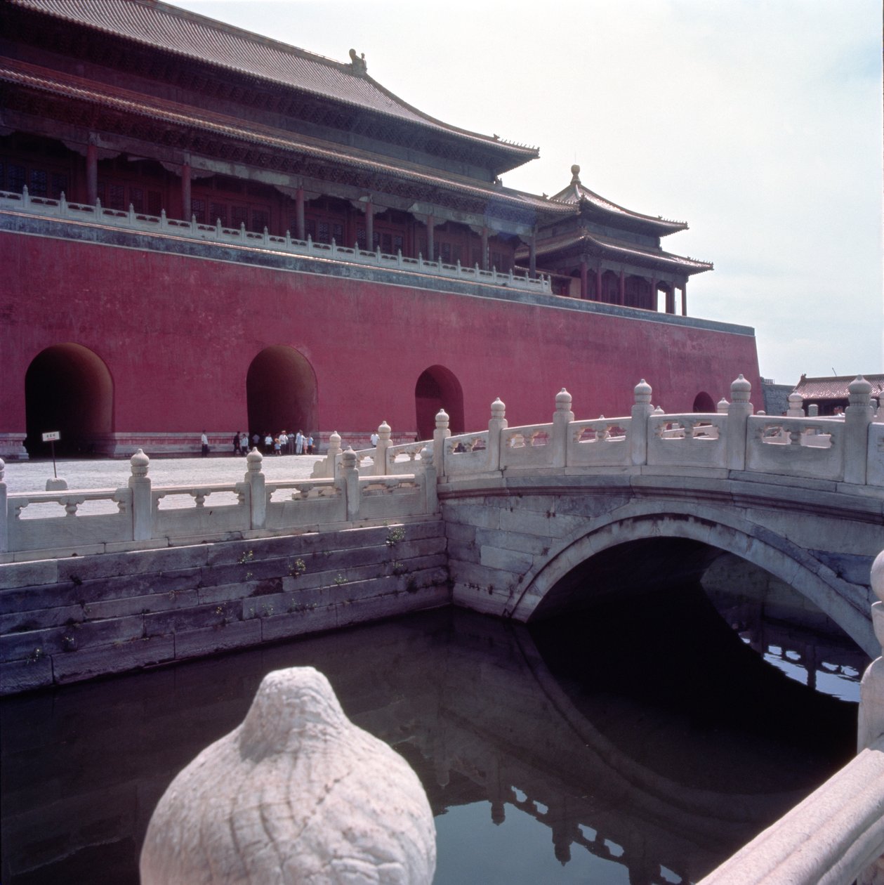View of the Meridian Gate from the courtyard of the River of Golden Water by Chinese School