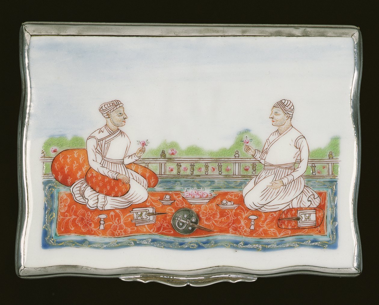 A Mughal Snuff Box, Qianlong Period (1736-95) c.1760 by Chinese School