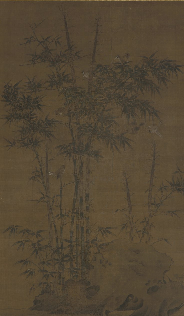 Bamboo and Sparrows by Chinese School