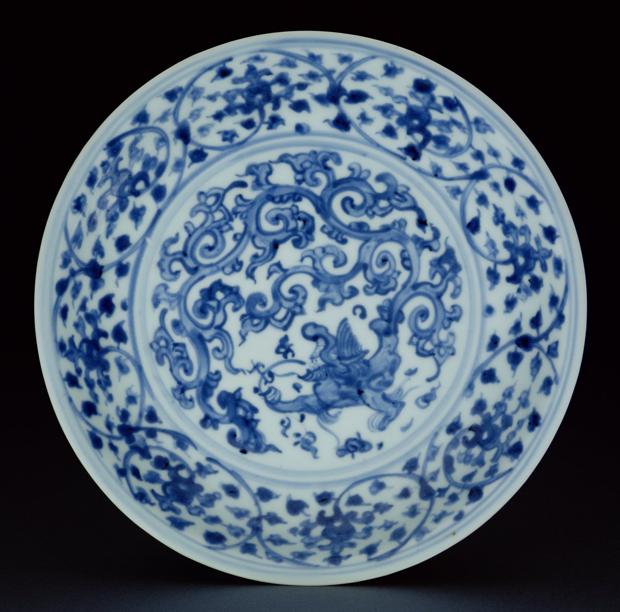 Dish Painted with a Dragon by Chinese School