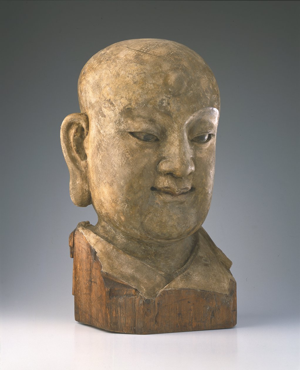 Head of a louhan, Yuan dynasty by Chinese School