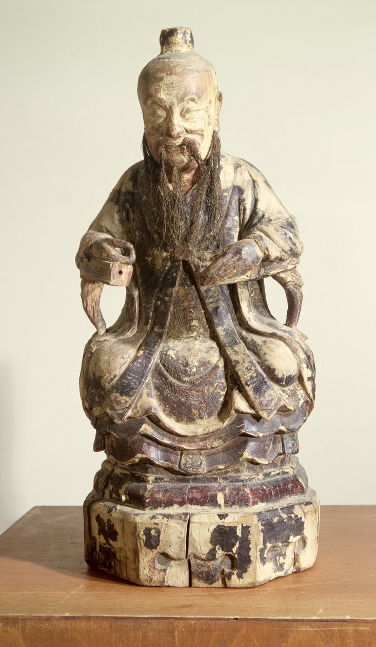 Lao-Tzu (c.604-531) wearing the crown of a Master by Chinese School