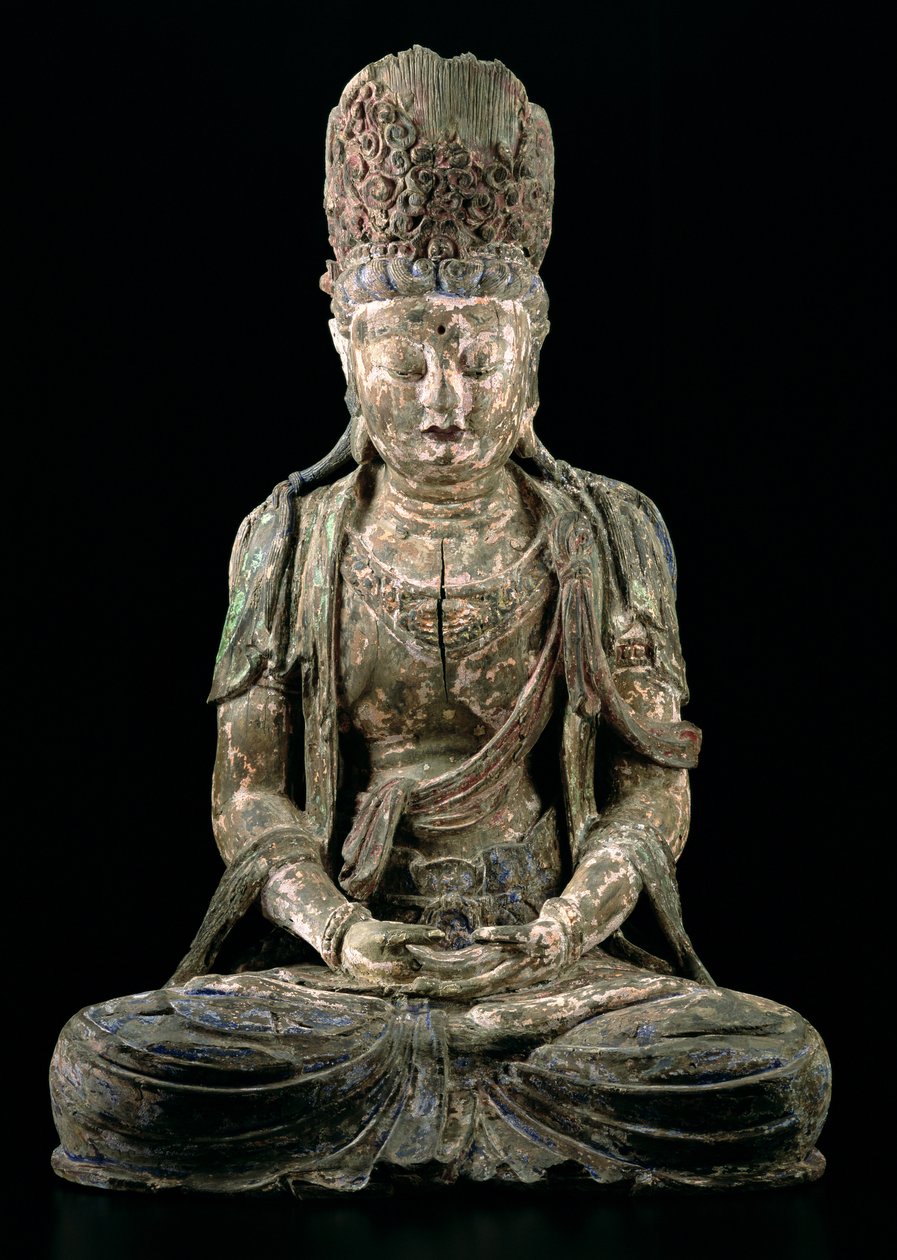 Large seated bodhisattva in meditation, Jin dynasty (1115-1234) by Chinese School