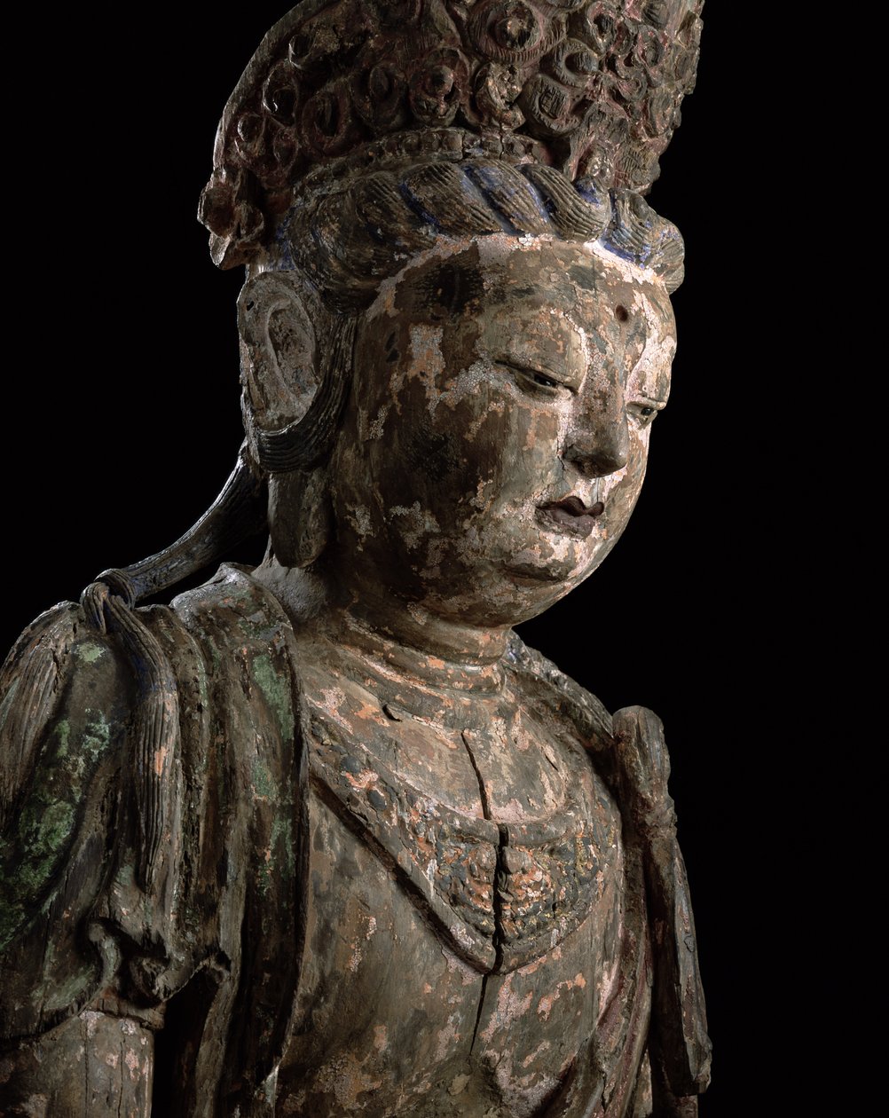 Large seated bodhisattva in meditation, Jin dynasty (1115-1234) (detail) by Chinese School