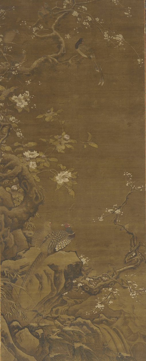 Pheasants and Snow-Covered Plum Blossoms, Ming or Qing Dynasty by Chinese School