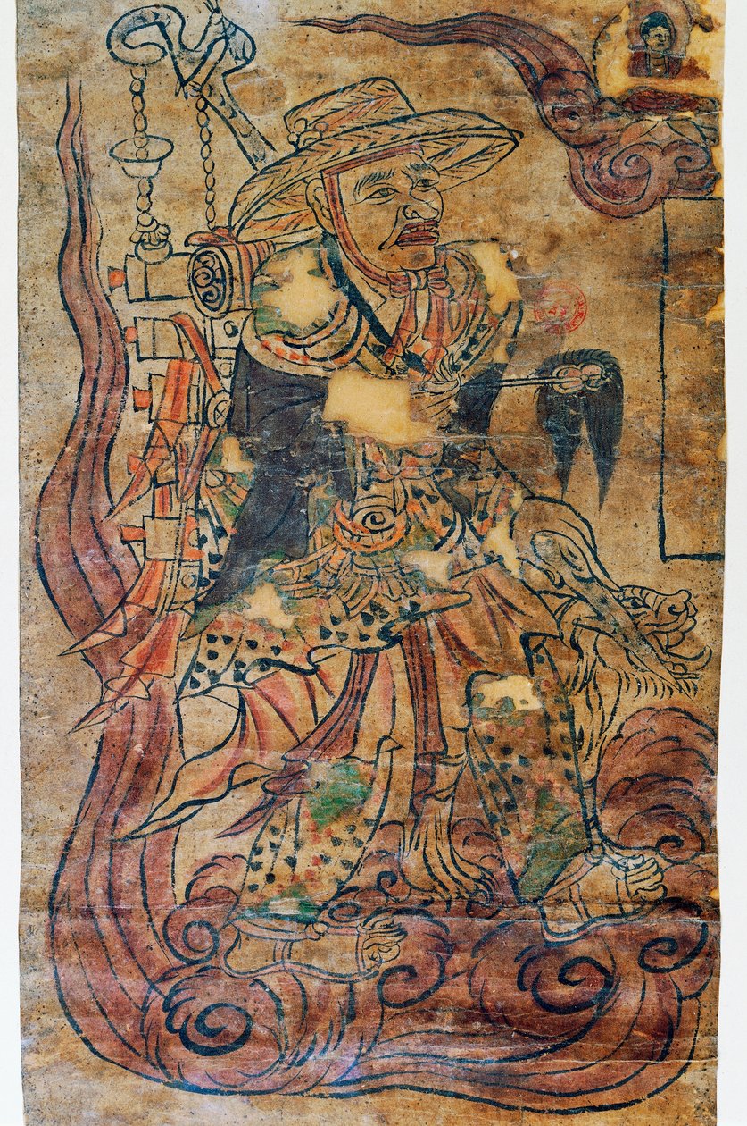 Pilgrim monk, miniature, Dunhuang, Chinese civilization by Chinese School