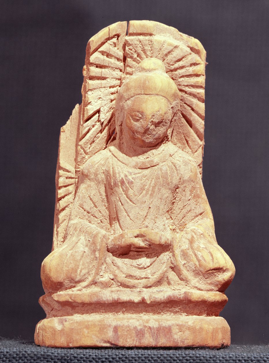 Seated Buddha in meditation, from Tumshuq by Chinese School