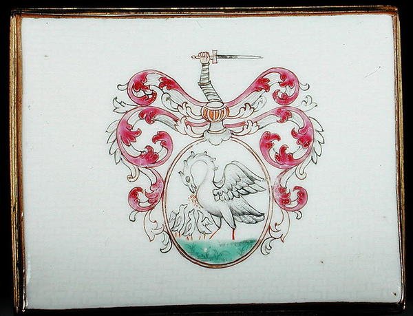 Lid of an Armorial Snuffbox by Chinese School Chinese School