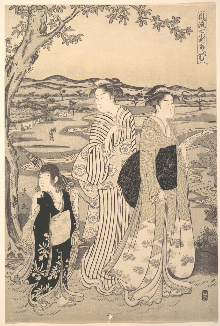 Parrot Komachi by Chobunsai Eishi