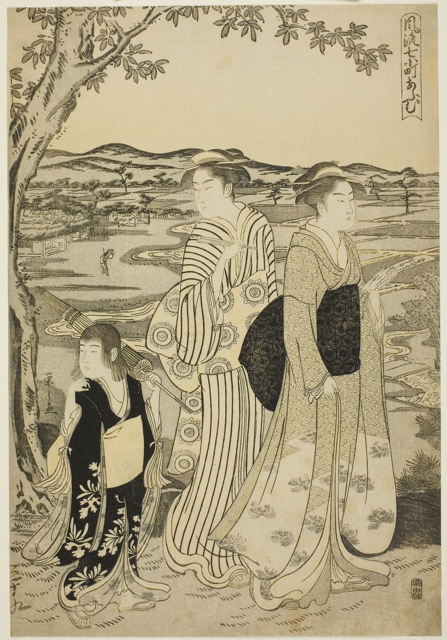 Parrot Komachi, from the series The Fashionable Seven Komachi by Chobunsai Eishi