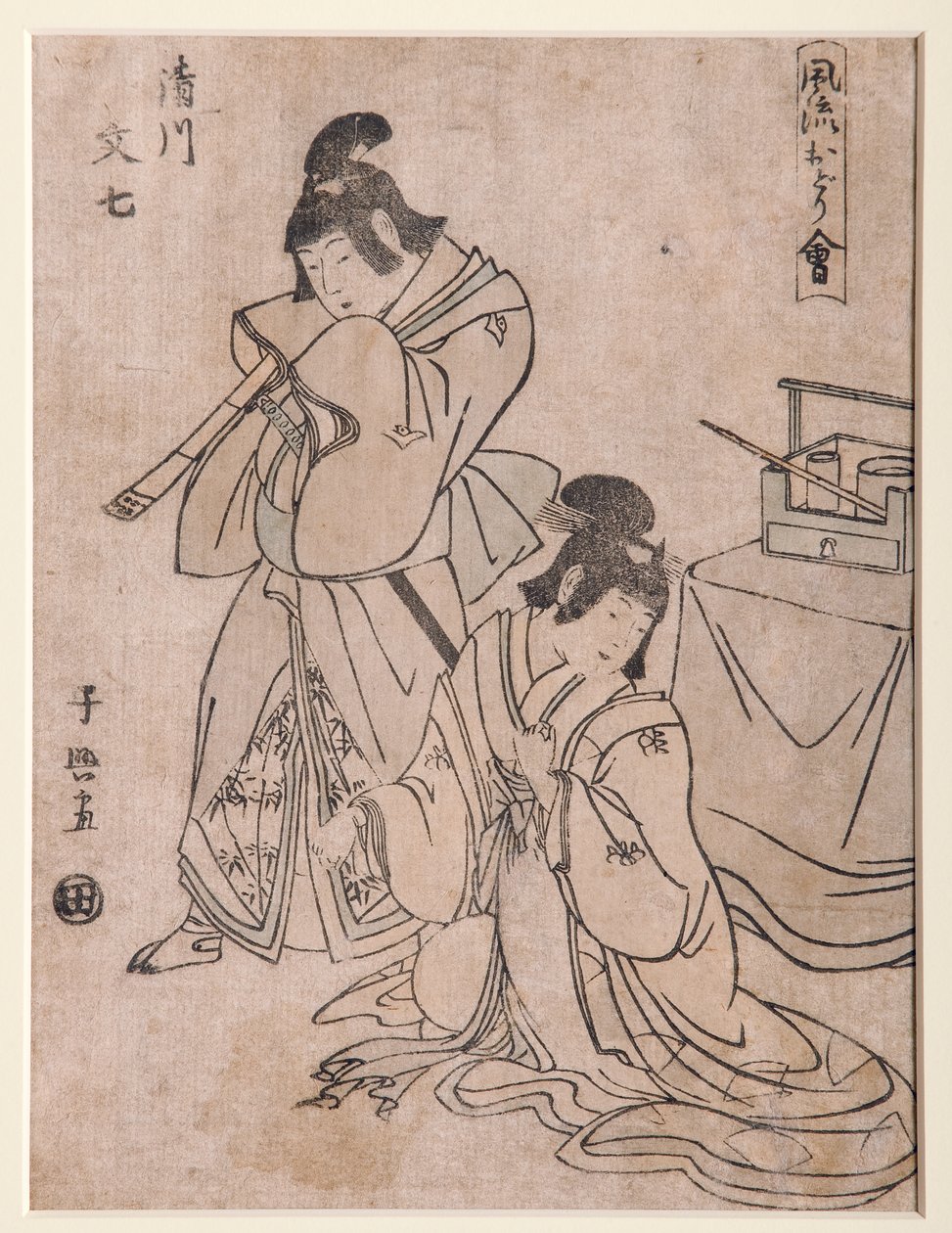 Kiyokawa and Bunshichi, 1798-1800 by Choki Eishusai