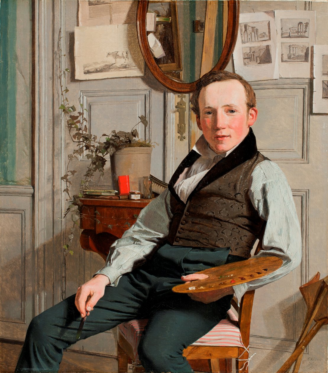 Portrait of Frederik Sødring by Christen Schjellerup Købke