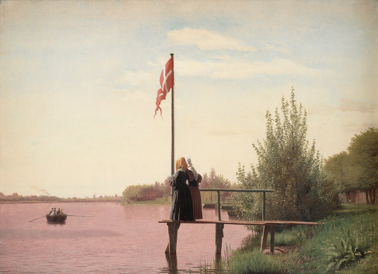 A View from Dosseringen near the Sortedam Lake Looking towards the Suburb Nørrebro outside Copenhagen by Christen Købke