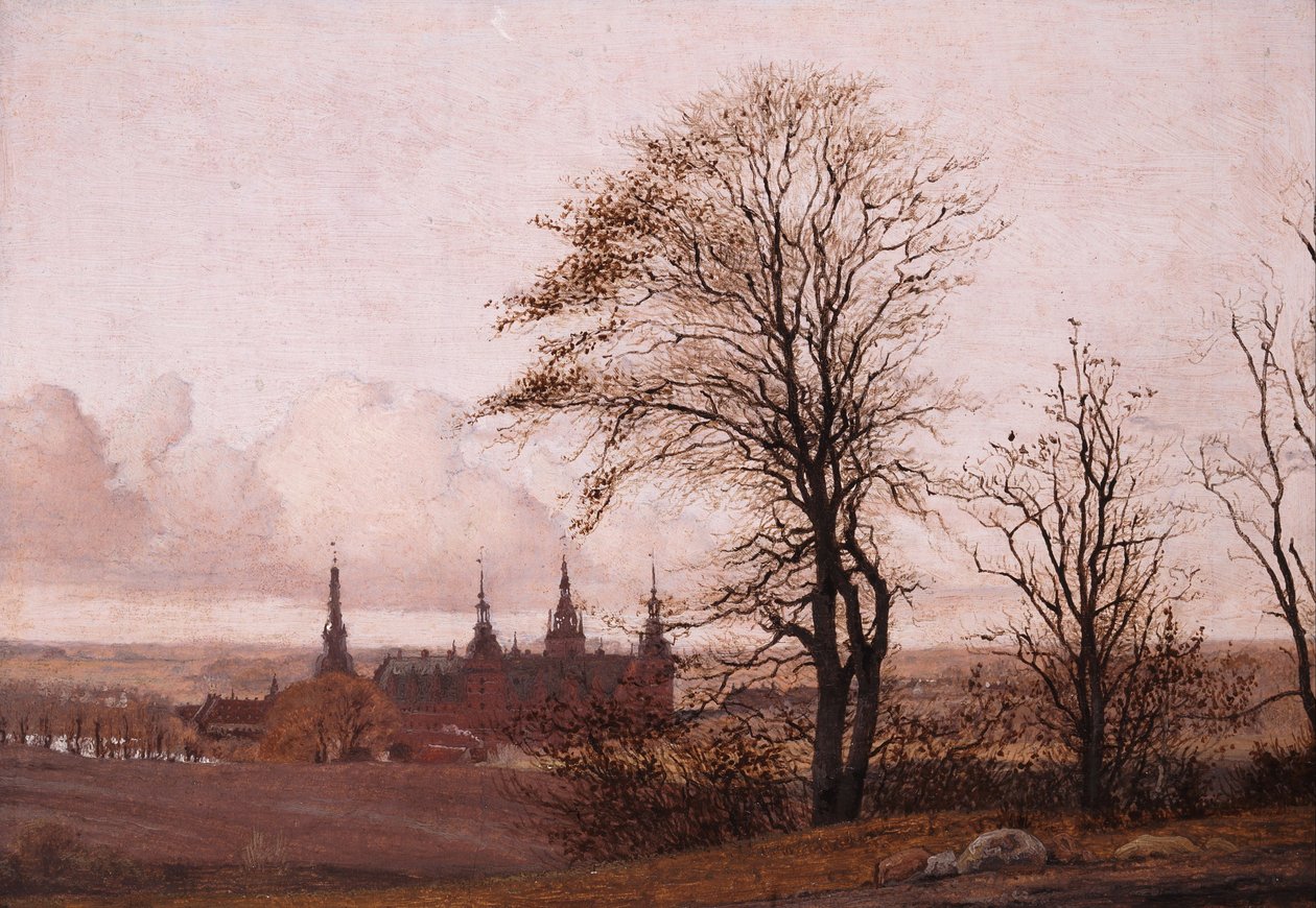 Autumn Landscape. Frederiksborg Castle in the Middle Distance by Christen Købke
