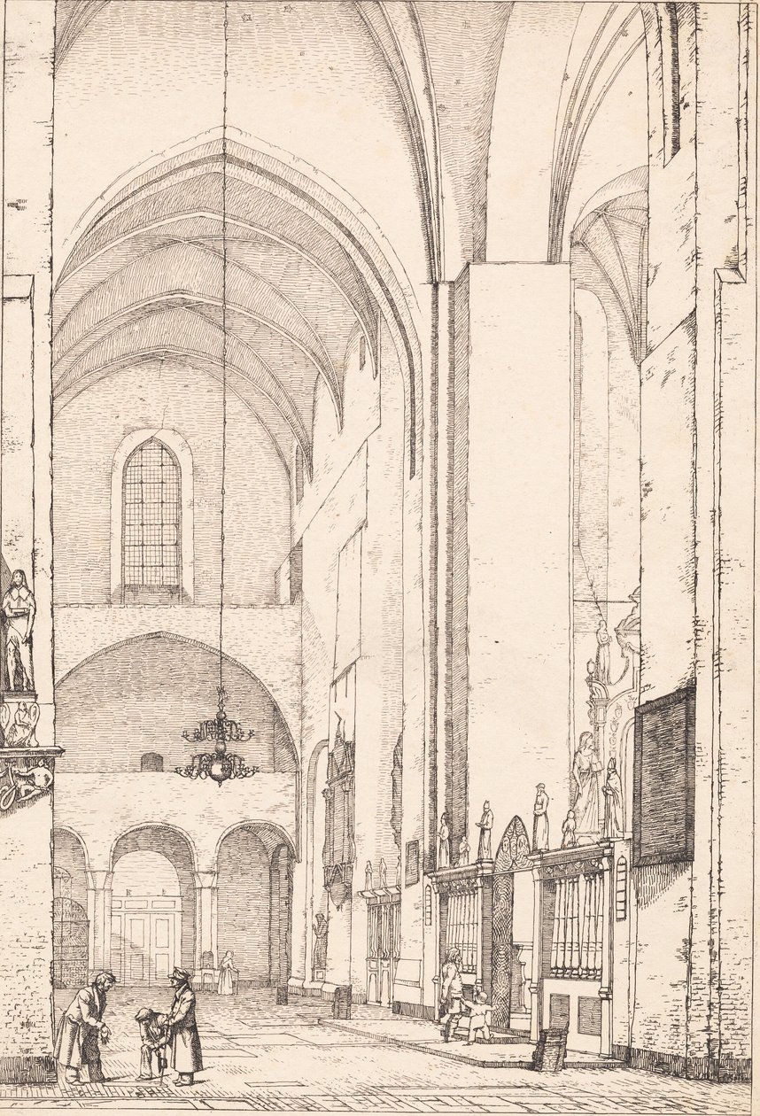 View of the Interior of the Northern Transept of Aarhus Cathedral by Christen Købke