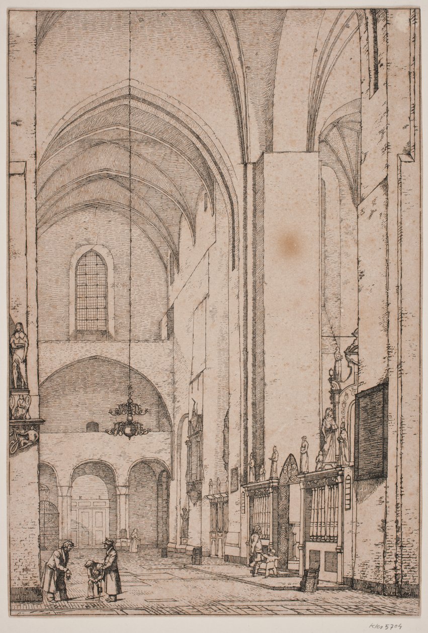 View of the Interior of the Northern Transept of Aarhus Cathedral by Christen Købke