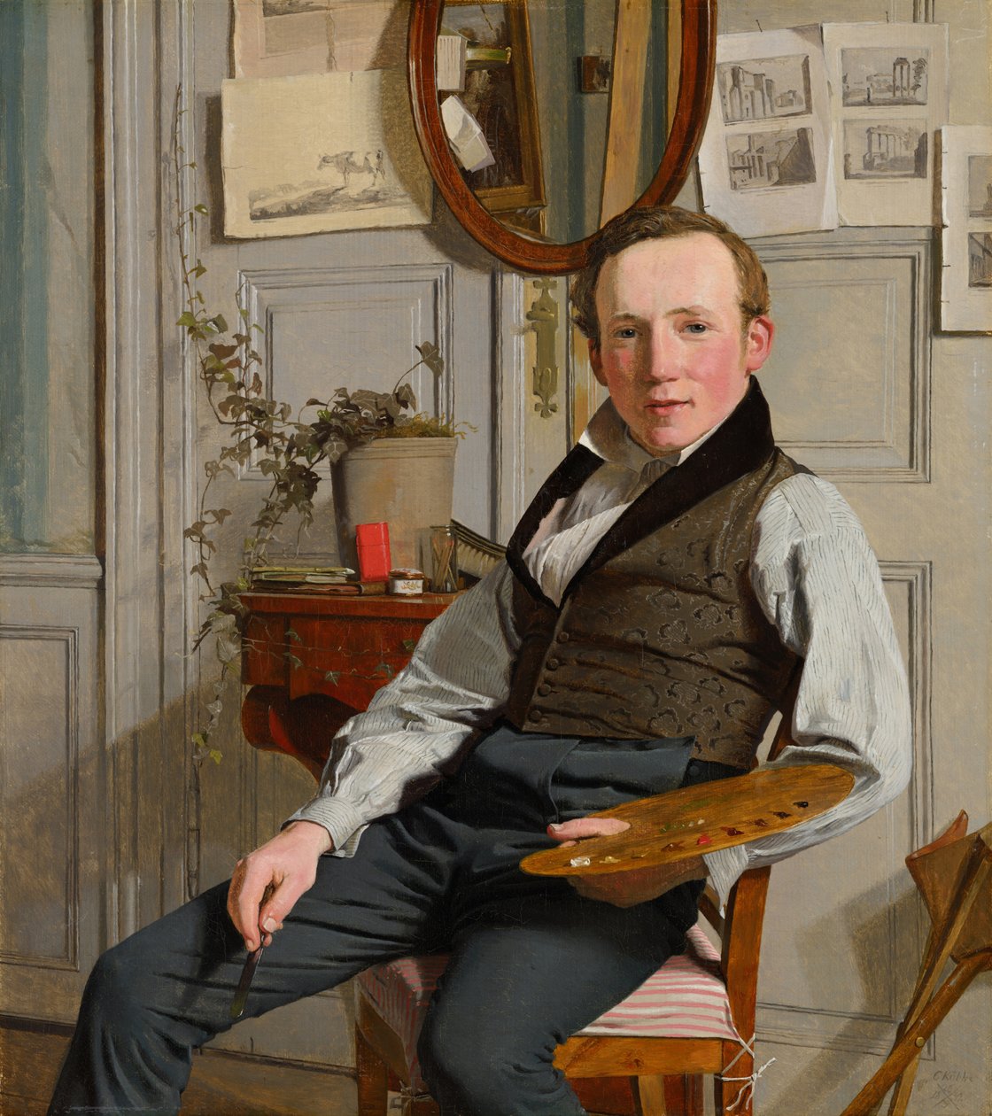 Portrait of Frederik Sødring by Christen Købke