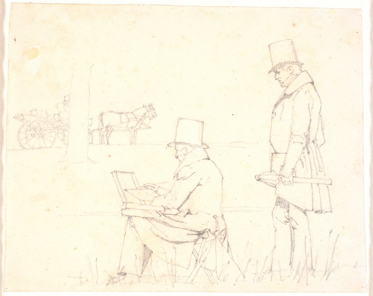 Eckersberg and Marstrand on a Study Trip by Christen Købke