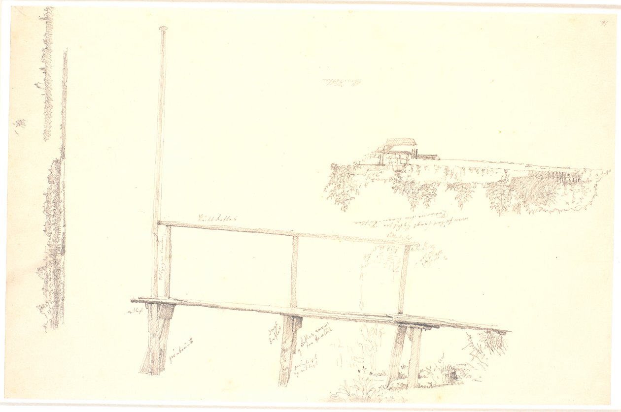 Pier and Detail of Sortedamssøen by Christen Købke