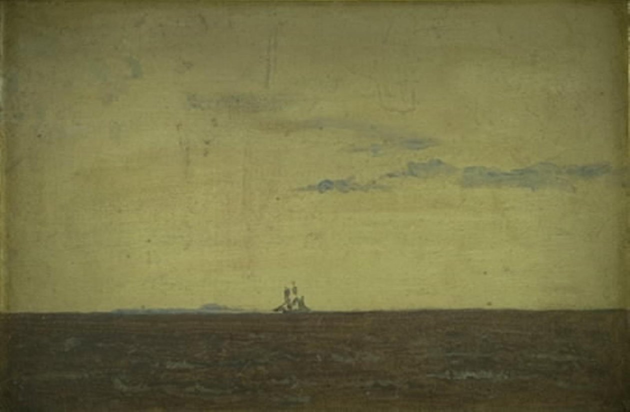 Seascape. Sky at Sunset by Christen Købke