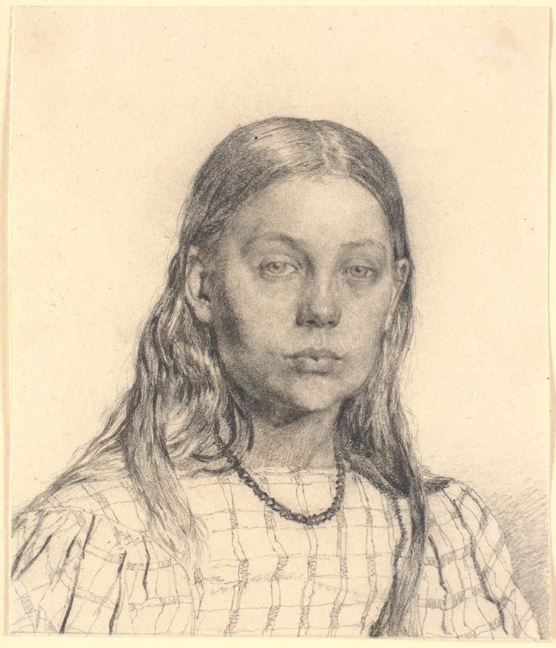 Young Girl. Bust by Christen Købke