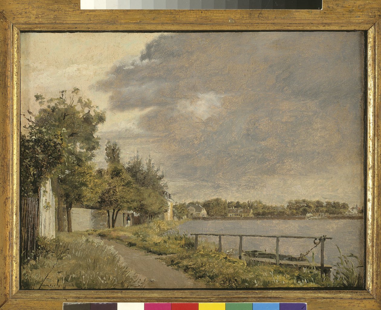 View of Dosseringen near the Suburb Østerbro outside Copenhagen, Cloudy Sky by Christen Købke