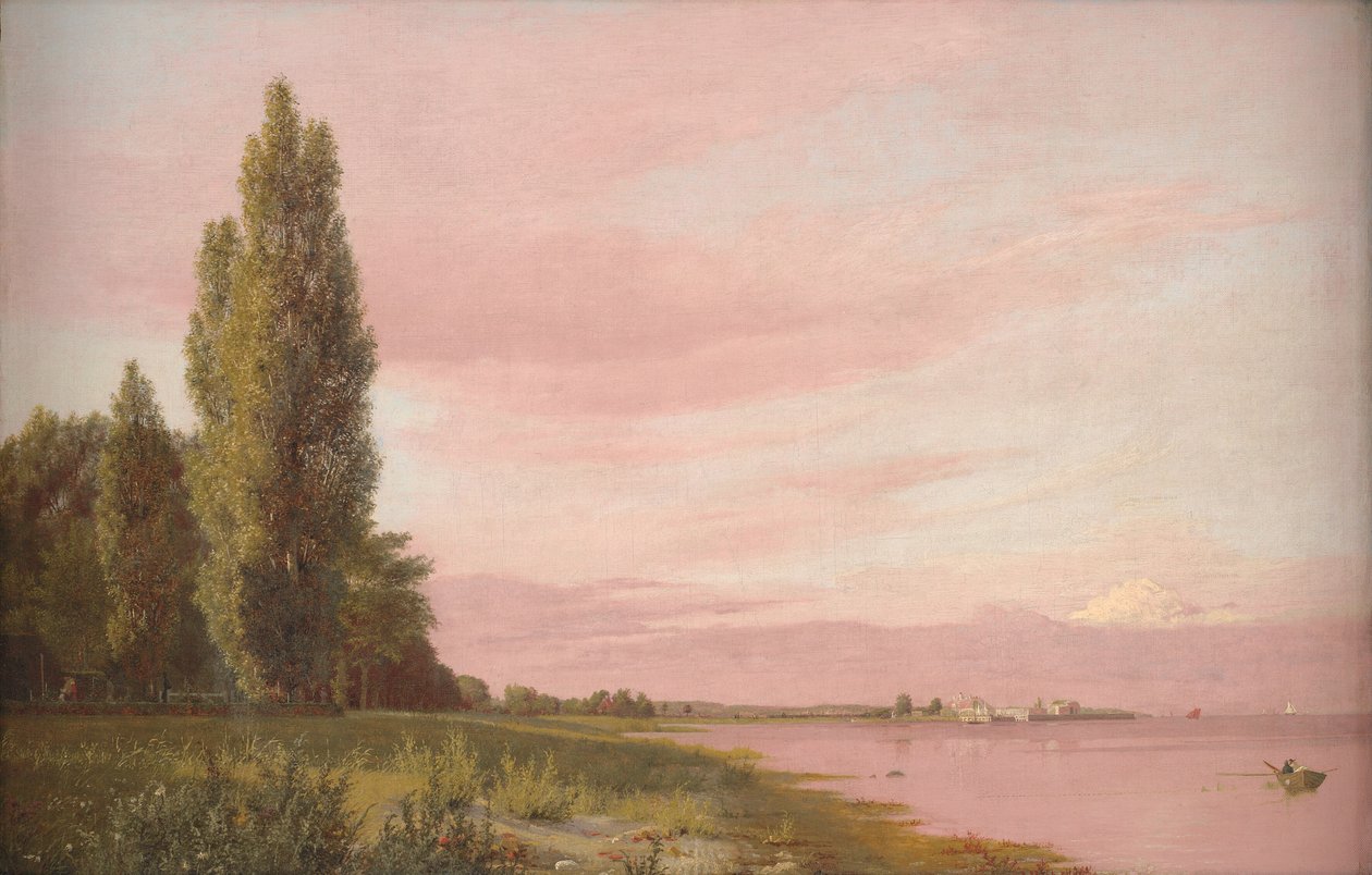 View of the Bay near the Copenhagen Limekiln Looking North. A Quiet Summer Afternoon by Christen Købke