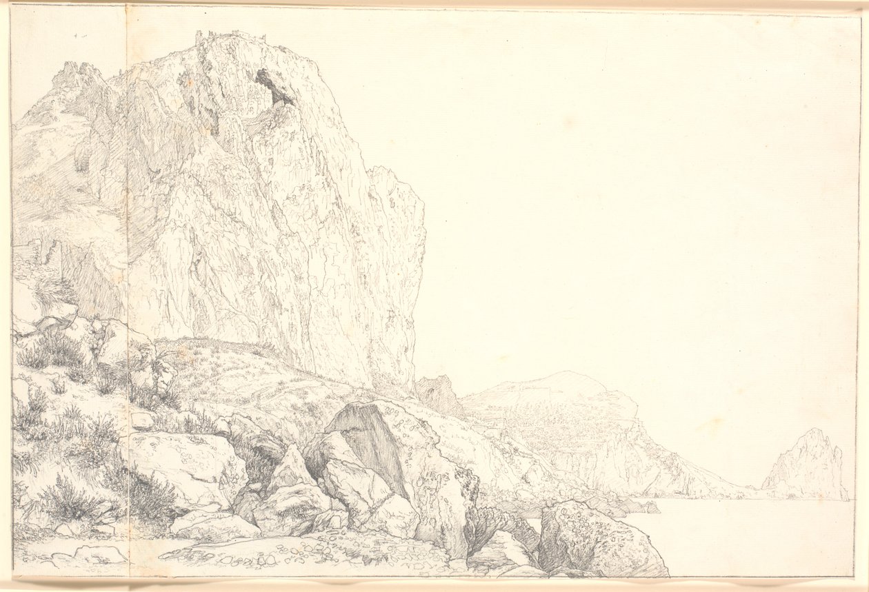 View of the Coast near Marina Piccola on Capri by Christen Købke